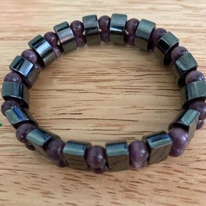 Magnetic Hematite Healing Stretchable Bracelet Hematite Therapy Bracelet